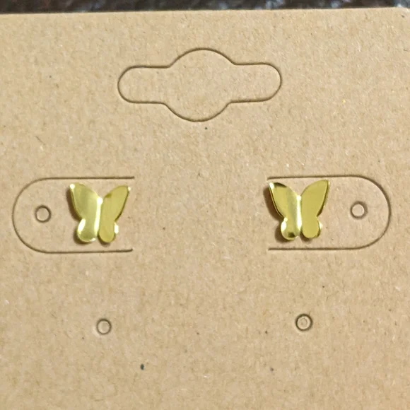 Butterfly Stud Earrings - Picture 3 of 5